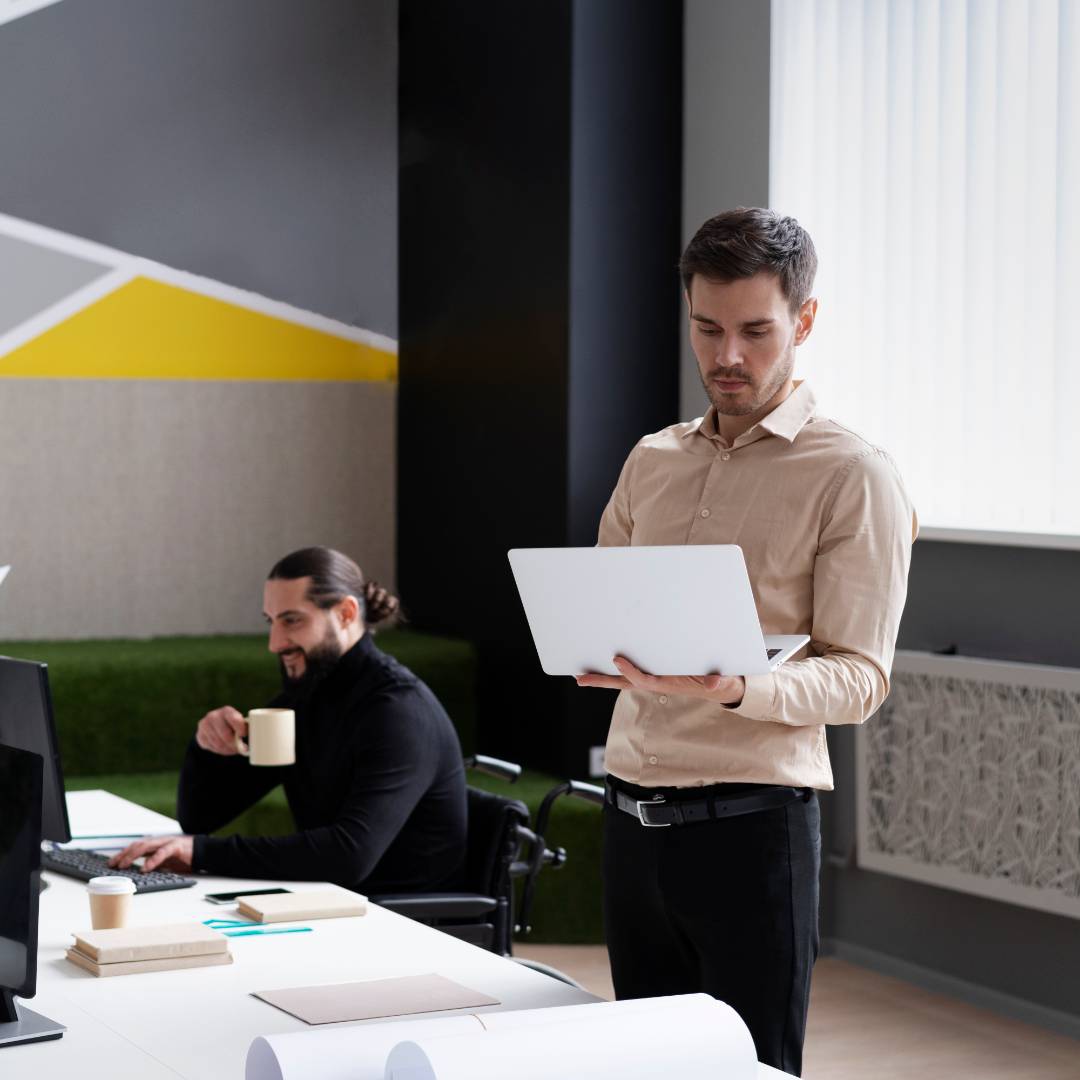 Customer service lounge with comfortable seating
